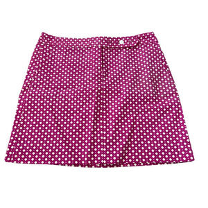 J Crew Skirt Womens 2 Mini Diamond Print Sailor Buttons Pockets Pink White Y2k